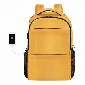 Рюкзак с USB,  для ноутбука, Tigernu T-B3032D желтый, 15.6"
