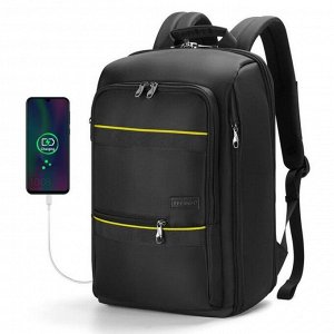 Рюкзак с USB,  Tigernu T-B3966 черный, 15.6"