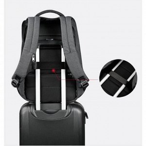Рюкзак с USB,  для ноутбука, Tigernu T-B3361 темно-серый, 15,6"
