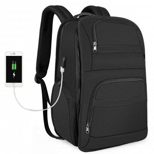 Рюкзак с USB,  для ноутбука, Tigernu T-B3852M черный, 15.6"