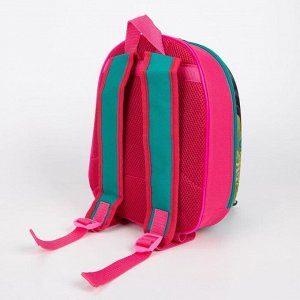 Рюкзак детский, 2 отдела на молниях, цвет розовый, «Тролли»
