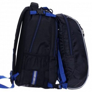Рюкзак школьный, Grizzly RB-056, 39x28x17 см, эргономичная спинка, с мешком для обуви