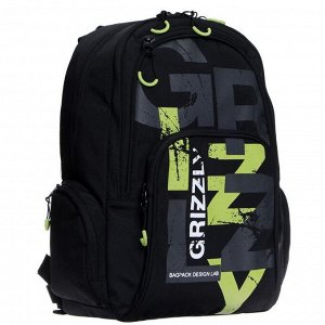 Рюкзак молодежный, Grizzly RU-033, 42x30x22 см, эргономичная спинка, отделение для ноутбука