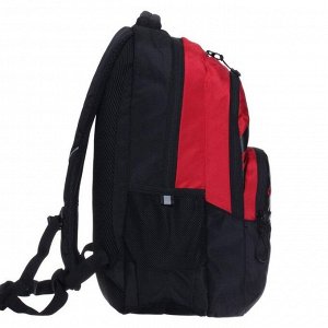 Рюкзак молодежный, Grizzly RU-130, 45x32x23 см, эргономичная спинка, отделение для ноутбука, красный