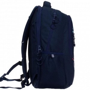 Рюкзак молодежный, Grizzly RU-132, 42x31x22 см, эргономичная спинка, синий