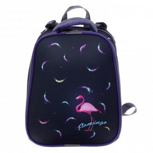 Рюкзак каркасный, Stavia, 38 х 30 х 16 см, для девочки, эргономичная спинка, "Фламинго мини"