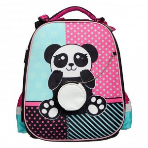 Рюкзак каркасный Hatber Ergonomic, 37 х 29 х 17, для девочки, Panda