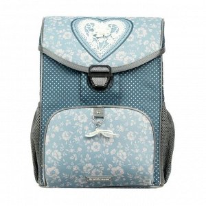 Ранец на замке Erich Krause ErgoLine 15L 37*25*14 дев Lacey Heart, зел/бел 51586