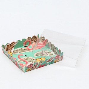 Коробочка для печенья с PVC крышкой, "Рай", 15 х 15 х 3 см 5540487