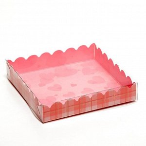 Коробочка для печенья с PVC крышкой, "Игра в любовь", 15 х 15 х 3 см