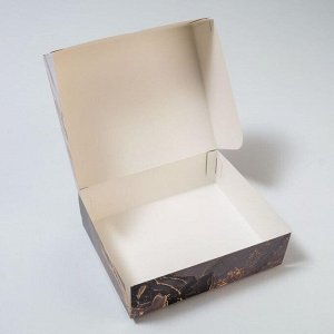Коробочка для кондитерских изделий  «Мрамор», 17 ? 20 ? 6 см