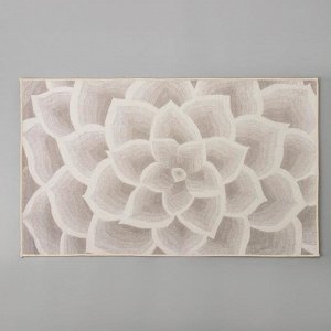 Коврик Доляна «Фло», 60x100 см, цвет серый