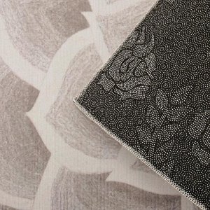 Коврик Доляна «Фло», 60x100 см, цвет серый