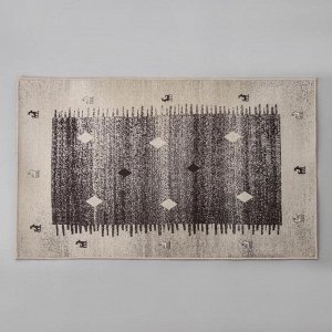 Коврик Доляна «Венги», 60x100 см, цвет серый