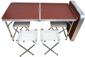 Складной туристический стол Folding Table / 120 х 60 х 70 см (без стульев)