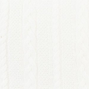 Вязаный плед "Крошка Я" Рисунок косичка, 90х90 см, бежевый