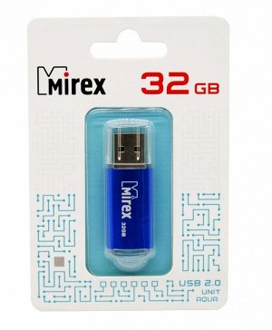 USB карта памяти 32ГБ Mirex Unit Aqua (13600-FMUAQU32)