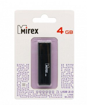 USB карта памяти 4ГБ Mirex Line Black (13600-FMULBK04)