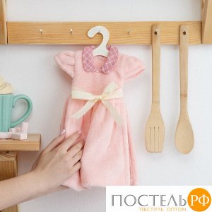 Кухонное полотенце Этель "Платье" 25*30см, цв. розовый,100% п/э   4720085