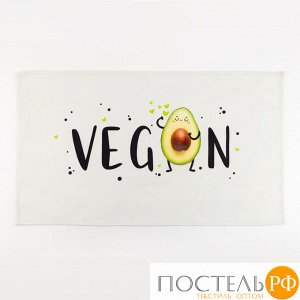 Полотенце Этель "Vegan" 40х73 см, 100% хл, саржа 190 гр/м2 5482307