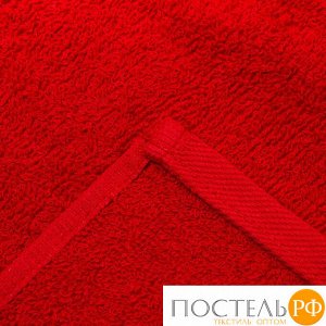 Полотенце махровое «Экономь и Я», 70х130 см, цвет красный