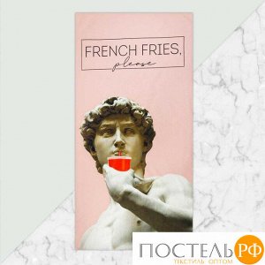 Полотенце "French fries" 70х146 см, 100% хлопок  160гр/м2 5472922