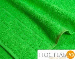 Зеленое махровое полотенце (А) 50х90