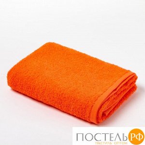 Полотенце махровое «Экономь и Я», 50х90 см, цвет ярко-оранжевый
