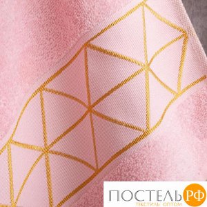 Полотенце махровое "Ромбы" розовое 50х90 см, 100% хл, 370гр/м2 5330357