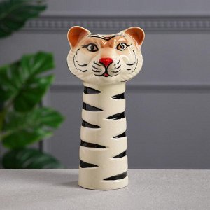 Ваза настольная "Тигр", керамика, 23 см, микс