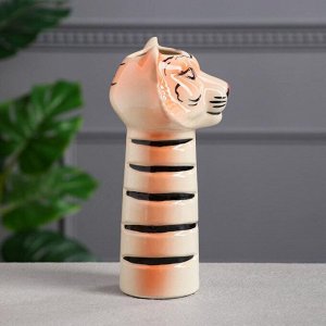 Ваза настольная "Тигр", керамика, 23 см, микс