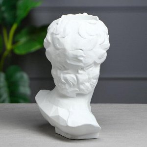 Кашпо "Голова Давида", цвет белый, 26 см