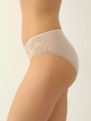 LUI et ELLE EFA0302 ivory Трусики женские слипы кружевные с красивым цветочным дизайном. Задняя часть - мелкая сеточка