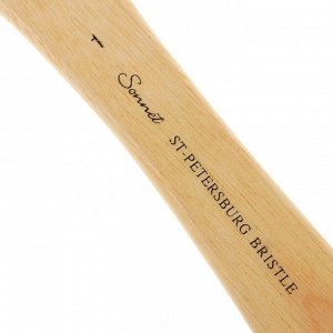 Кисть «Сонет» № 1, щетина, флейцевая, b=33 мм, короткая ручка, покрытая лаком