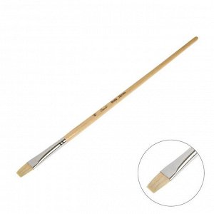 Кисть «Сонет» № 6, щетина, плоская, длинная ручка, d=12 мм, покрытая лаком