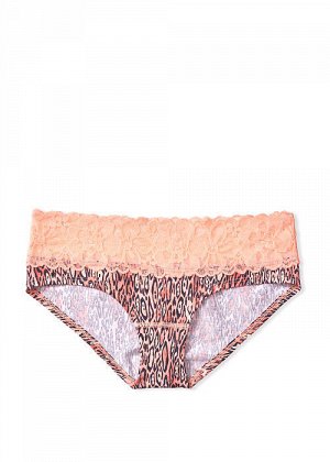 New Colors! Stretch Cotton Lace-waist Hiphugger Panty