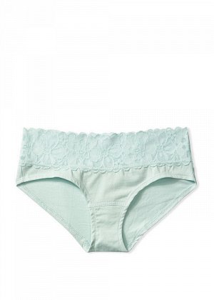 New Colors! Stretch Cotton Lace-waist Hiphugger Panty