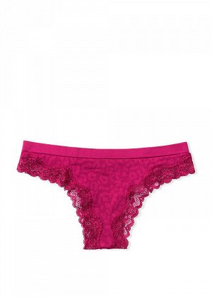 New Colors! Seamless Lace Trim Thong Panty