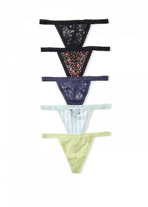 5-Pack Lace V-String Panty