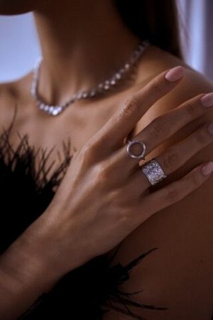 Серебряное узкое кольцо "Круг"