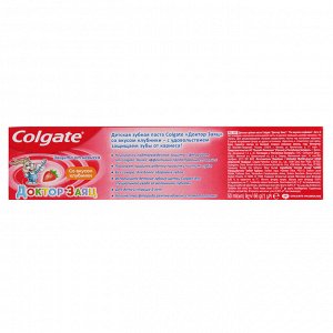 Зубная паста COLGATE Доктор Заяц вкус Клубники/Жвачки туба 50мл 188189286