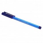 Ручка шариковая синяя &quot;Альфа&quot;, с тонированным трехгранным корпусом, 0,7 мм, инд. маркировка