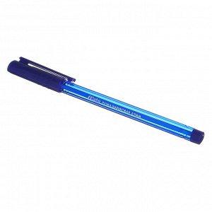 Ручка шариковая синяя "Альфа", с тонированным трехгранным корпусом, 0,7 мм, инд. маркировка