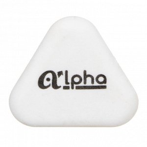 ClipStudio Ластик треугольный "Альфа", 4,5х4,5х0,9см, белый, улучшенное стирание, ТПР