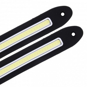 NEW GALAXY Дневные ходовые огни, LED 80шт, гибкий резин. корп., 255мм, 12V, белый, 2шт