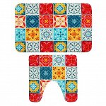 Набор ковриков 45x70 см + 45x45 см, микрофибра, для ванной и туалета