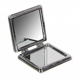 ЮниLook Зеркало карманное, пластик, стекло, 6,3х6,3см, 4 цвета