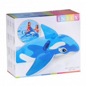 ШОК-цена! INTEX Игрушка надувная для плавания Касатка 152x114см, рем комплект, от 3 лет 58523