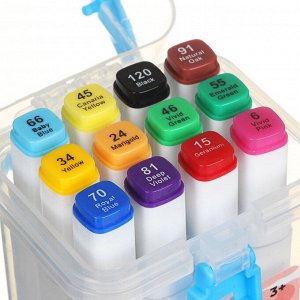 Набор маркеров для скетчинга, 12 цветов, в пластиковом боксе/Фломастеры - маркеры для скетчинга