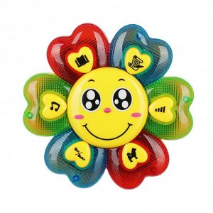 ИГРОЛЕНД Игрушка музыкальная "Цветик Семицветик", свет, звук, ABS, 3ААA, 12х12х2,4см